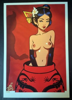 Tushikuni - THE RED LOTUS (XL) | Catawiki