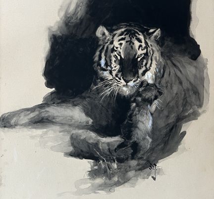 J. Allen St. John  | Tigress and Cub (c. 1930) | Shasta/Phoenix