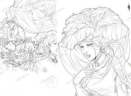 Nora MORETTI - Planche Originale Princesse Sara Tome 6 Planche 22 Case 7, 8 et 9