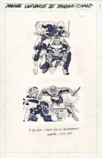 Romita Jr., John - MARVEL UNIVERSE SERIES 3 (1992) - PUNISHER / DAREDEVIL / SPIDER-MAN Trading Card Art | ComicConnect