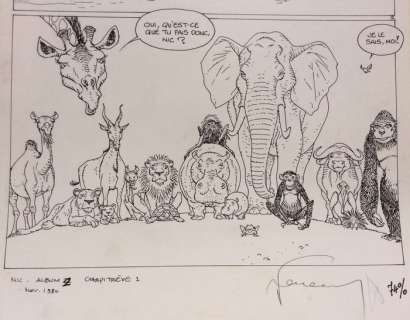 Hermann | Originale plate with very large Illustration -Type: Album Cover Nic vol. 1  -  â€œHé Nic!  Tu Rêves?â€   - (November 1980) | Catawiki