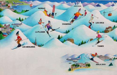  - Roger Blachon pour Air France. Dessin original pol…