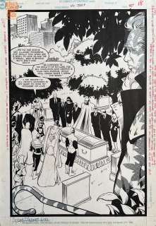 Adam Hughes Jose Marzan Jr - Justice League International #40 Splash (Dc, 1989) Mr Miracle Funeral