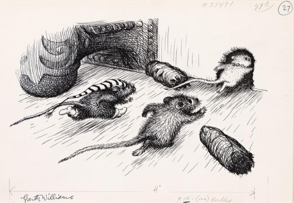 Garth Williams, (1912-1996), "With an Instant’s Terrific Effort Nils and Bernard Wrenched Themselves Free...." 1959. | Swann Galleries