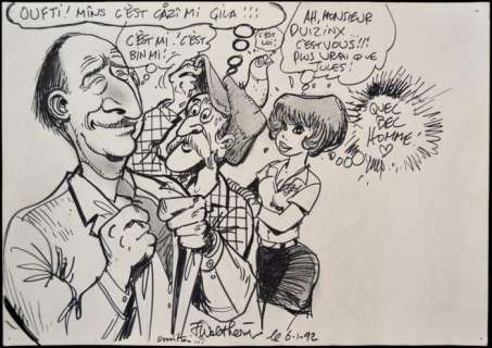 Walthéry, François | original drawing  - Natacha  - (1992) | Catawiki