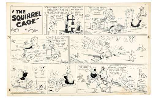 Original Art, THE SQUIRREL CAGE by G. Ahern, Sunday | PBA Galleries