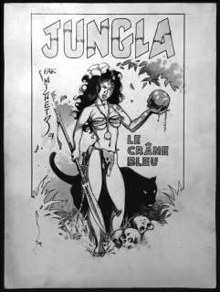 Michetz | Original illustration  - Tribute to jungle  - Le CrÃ¢ne bleu  - (2009) | Catawiki