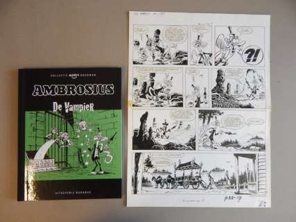 Brugman, Gideon | Originele pagina (p.18)  - Ambrosius  - De Vampier + Luxe album & Ex-libris  - hc met linnen rug  - (1970/2015) | Catawiki