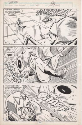 Gavin Curtis | Tavola originale per IRON MAN Annual #12 . Cm. 28 x 43. MARVEL COMICS USA 1991. Pag. 58. | Art e Fumetto