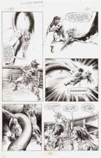 John Buscema Savage Sword of Conan #101  "The Siren" Page 39 Original Art (Marvel, 1984).... | Heritage
