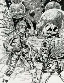 Kelly Freas - Luke Skywalker Illustration Original Art (1995). This engaging picture of Luke on a planet, at - | Heritage