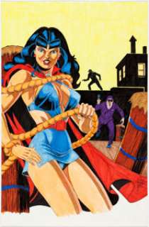 Robb Phipps and Bill Carter - Phantom Lady #17 "SOTI" Cover Recreations Original Art Group of 2 (c. -