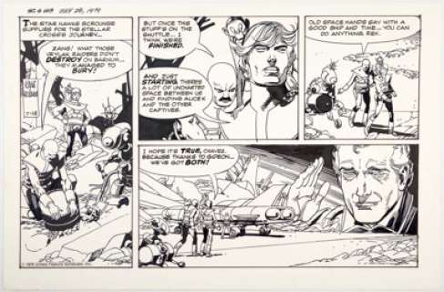 Gil Kane Star Hawks Daily Comic Strip Original Art dated 7-28-79 (NEA, 1979). Rex and Chavez head out to locate - | Heritage