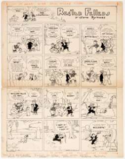 Gene Byrnes Reg‘lar Fellers Sunday Comic Strip Original Art dated 4-17-32 (NY Tribune, 1932). This is the -
