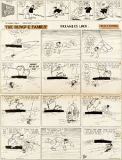 Harry Tuthill The Bungle Family Sunday Comic Strip and Short Stories Topper Original Art dated 6-4-39 (McNaught - | Heritage