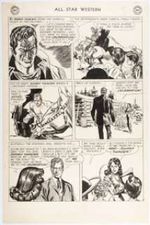 Gil Kane All Star Western #107 Story Page 8 Johnny Thunder Original Art (DC, 1951). DC’s second hero to go by - | Heritage