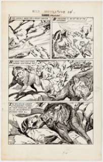L. B. Cole Classics Illustrated #152 "Wild Animals I have Known" Complete 7-Page Story and More Original Art Group... (Total: 9 Original Art) | Heritage