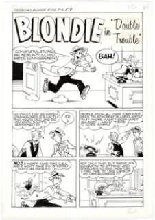 Blondie Comics Monthly #122 "Double Trouble" Complete 5-Page Story Original Art (Harvey Comics, - | Heritage
