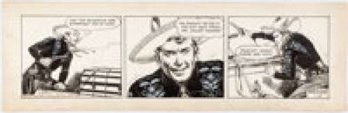 Jose Luis Salinas Cisco Kid Daily Comic Strip Original Art dated 11-8-51 (King Features Syndicate, 1951). Cisco and - | Heritage