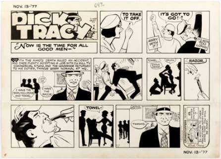 Chester Gould Dick Tracy Sunday Comic Strip Original Art dated 11-13-77 (Chicago Tribune, 1977).... | Heritage