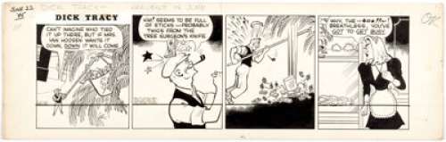 Chester Gould Dick Tracy Daily Comic Strip Original Art dated 6-22-45 (Chicago Tribune, 1945). ... | Heritage