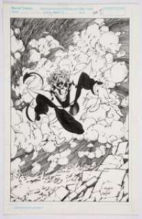 Joe Madureira and Harry Candelario - Nightcrawler Illustration Original Art (Marvel, 1993)....