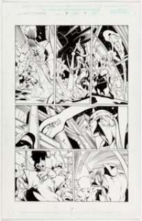Jamal Igle and Rich Perrotta Iron Fist: Wolverine #4 Story Page 7 Original Art (Marvel, 2001)....