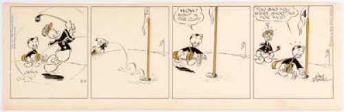 Al Taliaferro (as Walt Disney) Donald Duck Daily Comic Strip Original Art dated 2-2-55 (King Features Syndicate, 1... | Heritage