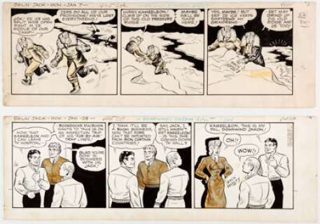 Zack Mosley Smilin’ Jack Daily Comic Strips Original Art Group of 2 (News Syndicate Co. Inc., 1952).... (Total: 2 Original Art) | Heritage