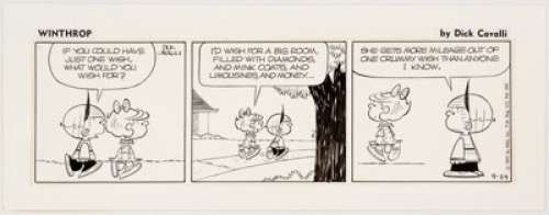  - Dick Cavalli Winthrop Daily Comic Strip Original Art (NEA, 1971)....