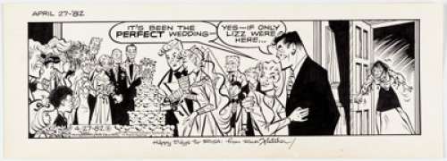 Rick Fletcher Dick Tracy Daily Comic Strip Wedding Episode Original Art dated 4-27-82 (Tribune Company Syndicate, ... (Total: 2 Original Art) | Heritage