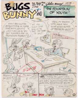  - John Brady, Vic Lockman and Others Warner Brothers Comic Book Story Pages Preliminary Artwork Group of 47 (Gold Key, 1978-79).... (Total: 8 Items)