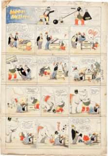 Frank Willard Moon Mullins Hand-Colored Sunday Comic Strip Original Art dated 7-6-24 (Chicago Tribune, 1924).... | Heritage