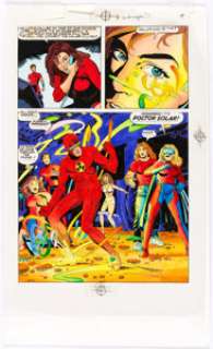  - Maria Beccari Harbinger #5 Story Page 19 Color Production Original Art (Valiant, 1992). ...