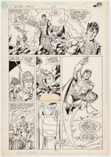 George Pérez, Kerry Gammill, and Brett Breeding Action Comics #652 Page 21 Original Art (DC, 1990).... | Heritage