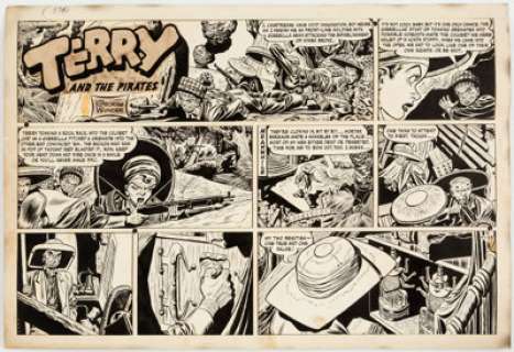 George Wunder Terry and the Pirates Sunday Comic Strip Original Art dated 7-25-48 (News Syndicate Co., 1948).... | Heritage