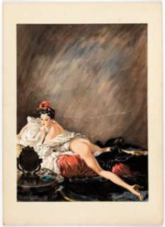 David Wright - Tribute to "Brunette Odalisque" Study Painting Original Art (undated).... | Heritage