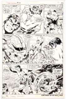 Marie Severin, Dan Adkins, and Roger Brand Tales to Astonish #100 Story Page 20 Hulk and Namor Original Art (Marve... | Heritage