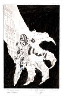  - Mike Perkins Civil War: House of M #3 Cover Winter Soldier/Bucky Barnes Original Art (Marvel, 2009)...
