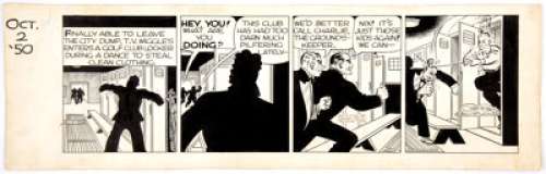 Chester Gould Dick Tracy Daily Comic Strip Original Art, dated 10-2-50 (Chicago Tribune, 1950).... | Heritage