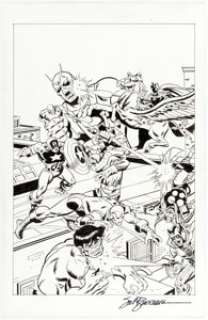 Sal Buscema The Avengers King-Size Special Annual #4 Re-creation Cover Original Art (2004).... | Heritage