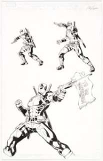 Reilly Brown and Jay Leisten Deadpool & Cable Split Second #2 Story Page 15 Illustration Original Art (Marvel, 201...