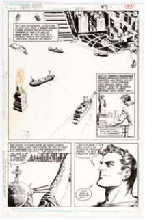 Murphy Anderson Secret Origins #21 Story Page 18 Original Art (DC, 1987). Black Condor stands in a heroic pose on -