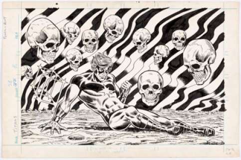 Dave Hunt and Mike Esposito Titans #26 Pin-up Original Art (Marvel UK, 1976). Since this Marvel UK reprint title - | Heritage