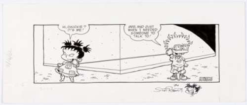Scott Roberts and Will Blyberg Rugrats Daily Comic Strip Original Art dated 8-16-02 (Creators Syndicate, 2002). -