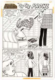 Harry Lucey and Chic Stone Pep #344 Complete 5-Page Story "On the Prowl" Original Art (Archie, 1978). - | Heritage