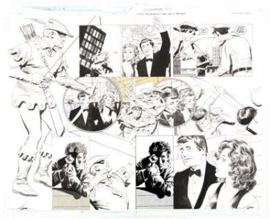 Mike Grell Green Arrow: The Wonder Year #1 Story Pages 16 and 17 Original Art (1993). On this daring double page - | Heritage