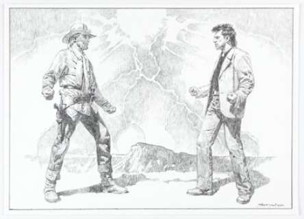 Sanjulian (Manuel Perez Clemente) - Jonah Hex and Preacher Specialty Illustration Original Art (undated). ... | Heritage