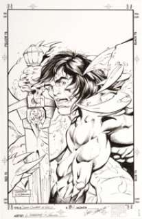 Geof Isherwood and Scott Hanna Conan: Death Covered in Gold #2 Cover Original Art (Marvel, 1999). Conan faces - | Heritage