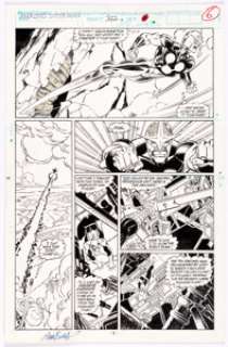 Mark Bagley Amazing Spider-Man #352 Story Page 6 Original Art (Marvel, 1991). Nova and Spidey are both featured. - | Heritage